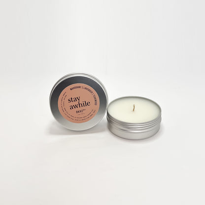 Stay Awhile Mini Candle