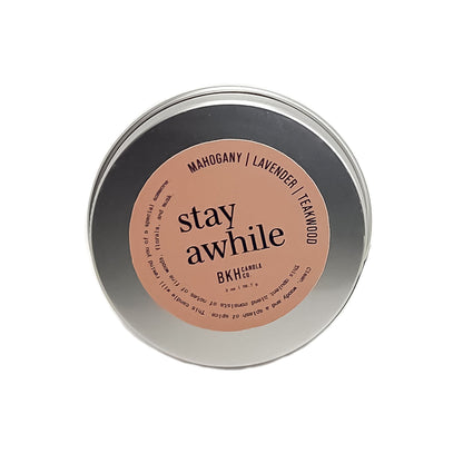 Stay Awhile Mini Candle